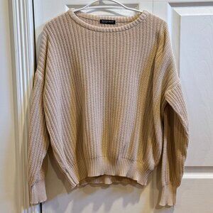 American Apparel Beige Knit Sweater - Women's Medium
